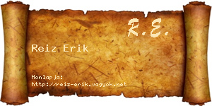 Reiz Erik névjegykártya